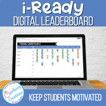 Preview of Ready Data Tracking Digital Classroom Leader Board for Student Goal Setting