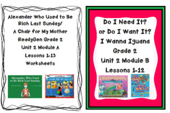 Preview of Ready Gen Unit 2 Worksheet Bundle 2nd Grade