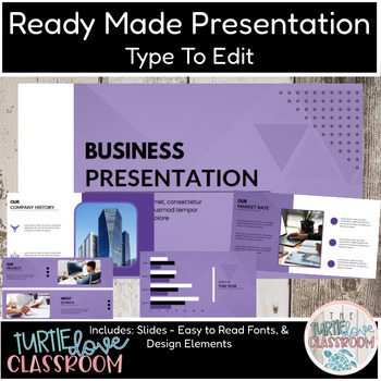 Preview of Ready Made Business Project Purple Theme Ready To Edit!