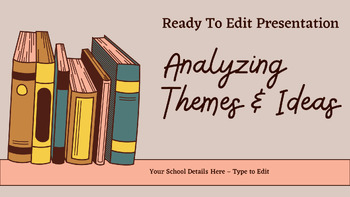 Preview of Ready Made Presentation -  Analyzing Themes - Ready to Edit! Fully Customizable