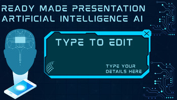 Preview of Ready Made Presentation - Artificial Intelligence AI Demo Lesson -Ready to Edit!