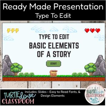 Preview of Ready Made Presentation - Basic Elements of a Story - Ready To Edit Mini Lesson