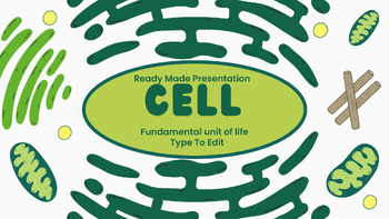 Preview of Ready Made Presentation - Cells - Life Science -  Ready To Edit! Mini Lesson