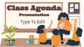 Preview of Ready Made Presentation - Class Agenda Ready to Edit! Fully Customizable