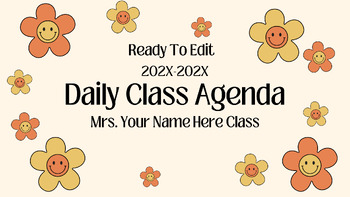 Preview of Ready Made Presentation - Daily Class Agenda - Ready to Edit! Fully Customizable