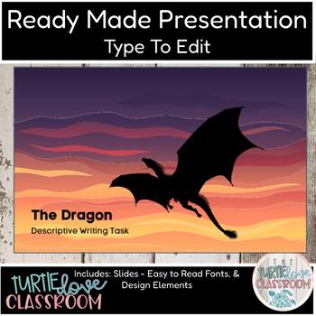 Preview of Ready Made Presentation - Dragon Descriptive Writing - Ready To Edit Mini Lesson