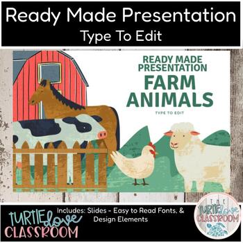 Preview of Ready Made Presentation - Farm Animals Science  - Ready To Edit! Mini Lesson
