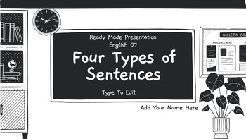 Preview of Ready Made Presentation - Four Types of Sentences - Ready to Edit! Demo Lesson
