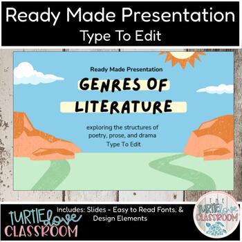 Preview of Ready Made Presentation - Genres of Literature - Ready To Edit! Mini Lesson