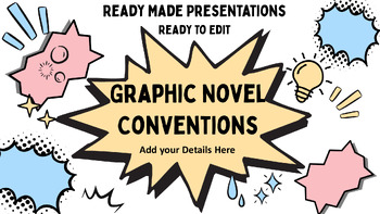 Preview of Ready Made Presentation - Graphic Novel Conventions - Pop Art - Ready to Edit!