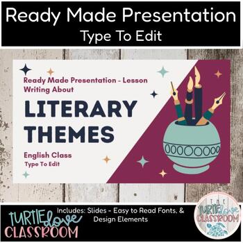 Preview of Ready Made Presentation - Literacy Themes English - Ready To Edit! Mini Lesson
