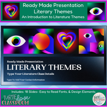 Preview of Ready Made Presentation - Literary Themes - Literature - Ready To Edit!