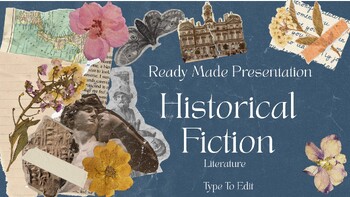 Preview of Ready Made Presentation - Literature Historical Fiction Lesson - Ready to Edit!