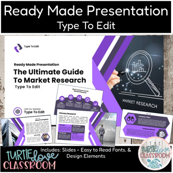 Preview of Ready Made Presentation Market Research Data Purple Theme Ready To Edit!