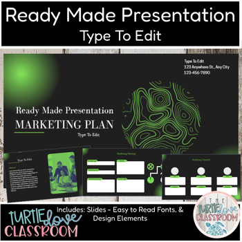 Preview of Ready Made Presentation Marketing Plan Green Abstract Theme Ready To Edit!