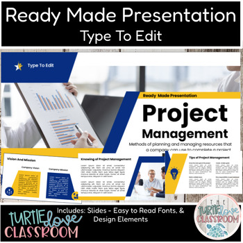 Preview of Ready Made Presentation Project Management  Light Bulb Blue Theme Ready To Edit!