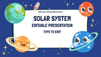 Preview of Ready Made Presentation - Solar System Theme - Ready to Edit! Fully Customizable