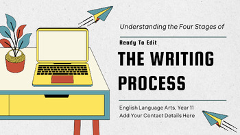 Preview of Ready Made Presentation - The Writing Process -Ready to Edit! Fully Customizable