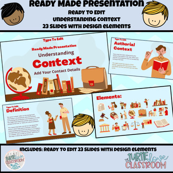 Preview of Ready Made Presentation - Understanding Context - 20 Minute Lesson Ready To Edit