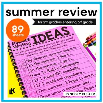 Preview of Second Grade Summer Review Packet - Math and Reading Practice