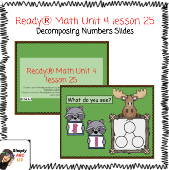 Preview of ReadyⓇ Math Unit 4 lesson 25 Determining Addends - Number Bonds Slides