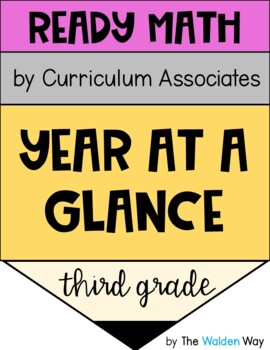 Preview of Ready Math by Curriculum Associates Third Grade Year at a Glance