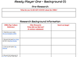 Ready Player One - Pre-Reading Digital Activities