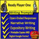 Ready Player One Writing Prompts - Printable Copies AND Go