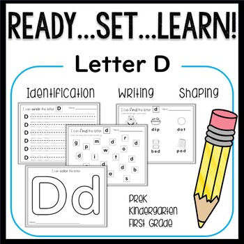 Ready, Set, Learn! Letter D Printable Worksheets by Miss May PreK