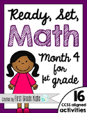 First Grade Math Centers for Month 4