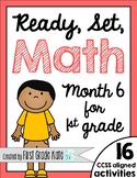 First Grade Math Centers for Month 6