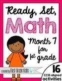 First Grade Math Centers for Month 7