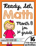 First Grade Math Centers for Month 8