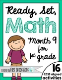 First Grade Math Centers for Month 9