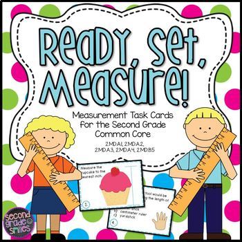Preview of Measurement Task Cards for the Second Grade Common Core