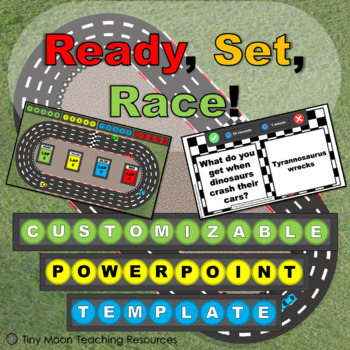 Preview of Ready, Set, Race! Car Race Customizable PowerPoint Template