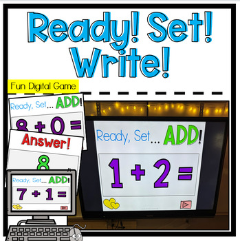 Preview of Ready, Set, Write! | Relay Race | Digital Addition Game