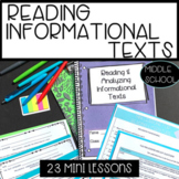 Reading Informational Texts Whole Year Mini Lessons and Activities
