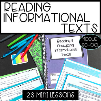 Preview of Reading Informational Texts Whole Year Mini Lessons and Activities