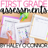 First Grade Assessments {Math, Reading, and Phonics}