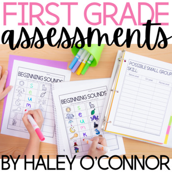 Preview of First Grade Assessments {Math, Reading, and Phonics}