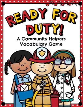 Preview of Ready for Duty Community Helper Vocabulary Game