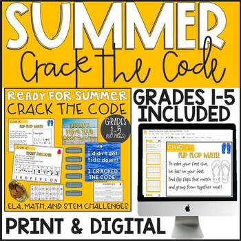 Summer Crack the Code | Early Finishers | Printable & Digital