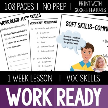 Preview of Ready for Work Employability Lesson Unit. Vocational Skills