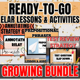 Ready-to-Go ELAR Lesson Slides Presentation Lessons, Activ