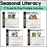 1st Grade No Prep Literacy Activities (All Seasons BUNDLE)