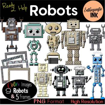 Preview of Ready to Help Robots Clipart