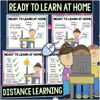 Preview of Ready to Learn at Home Visuals for Distance Learning Posters + Video