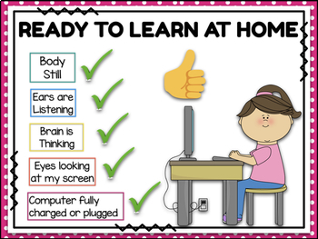 Ready To Learn At Home Visuals For Distance Learning Posters Video