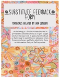 Ready-to-Print Substitute Feedback Form